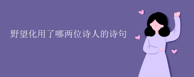 野望化用了哪两位诗人的诗句