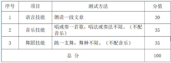 项目及分值