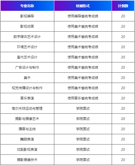 2021年南京视觉艺术职业学院提前招生专业及计划