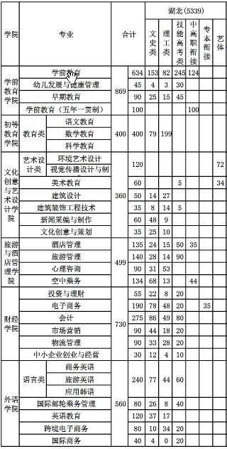 2020年武汉城市职业学院招生专业有哪些